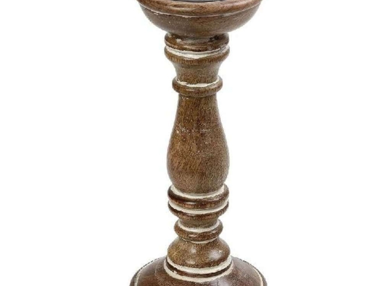 Κηροπήγιο PIG212 23cm Brown Espiel Ξύλο