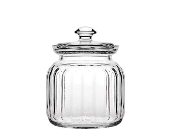 Βάζο Αποθήκευσης Με Καπάκι SP96374G1 900ml 15,2x10,2x10,2cm Clear Espiel Γυαλί