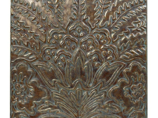 Διακοσμητικό Τοίχου ICY326 68,3x2,5x68,3cm Bronze Espiel Μέταλλο