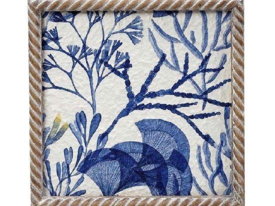 Διακοσμητικό Τοίχου Seaworld ICY313 32x3,8x32cm Blue Espiel Ξύλο