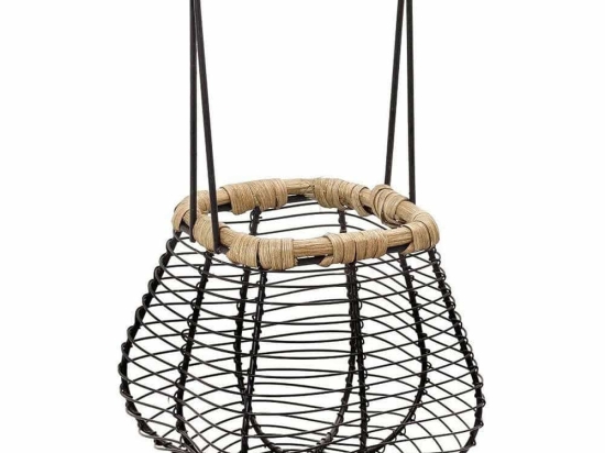 Καλάθι Αποθήκευσης Με Λαβή TAK220 23x23x32cm Black Espiel Μέταλλο