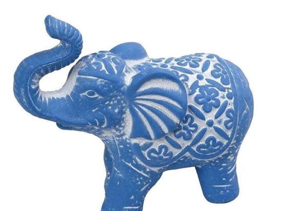 Διακοσμητικός Ελέφαντας ERT340K2 25,5x11x21cm Blue Espiel Κεραμικό