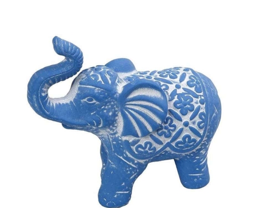 Διακοσμητικός Ελέφαντας ERT348K8 15x7x13cm Blue Espiel Κεραμικό