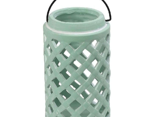 Φανάρι ERT336 12,5x12,5x20,5cm Green Espiel Κεραμικό