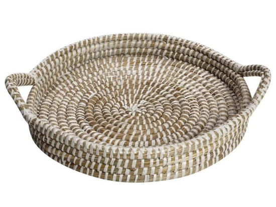 Διακοσμητικός Δίσκος KAG139 Φ45cm Beige Espiel Jute
