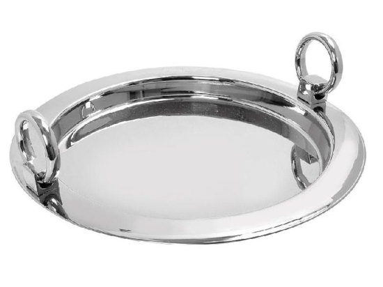 Δίσκος Σερβιρίσματος Με Λαβές GET312 Φ38cm Silver Espiel Ανοξείδωτο Ατσάλι