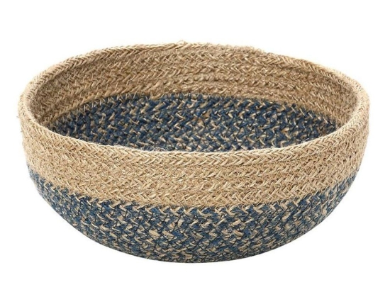 Ψωμιέρα KAG216 22x9cm Natural-Blue Espiel Ψάθα