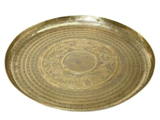 Πλατώ Σερβιρίσματος Pandora LAK414K2 Φ38cm Gold Espiel Αλουμίνιο