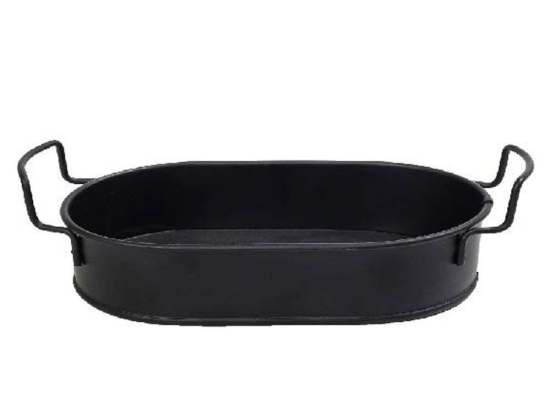 Δίσκος Με Λαβές TEM106 34x14,5x5cm Black Espiel Μέταλλο