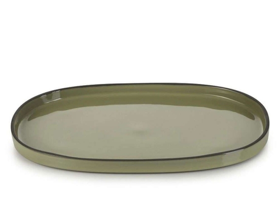 Πιάτο Ρηχό Caractere RV652762K4 35,5x21,8x2,5cm Green Espiel Πορσελάνη