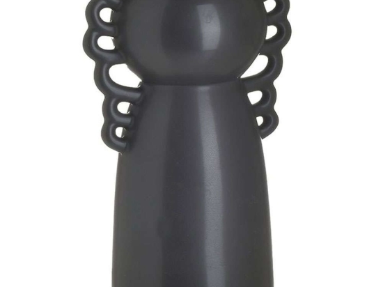 Βάζο Διακοσμητικό 3-70-248-0023 16x12x25cm Black Inart Κεραμικό
