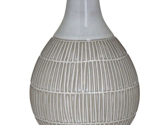 Βάζο Διακοσμητικό Αντικέ 3-70-498-0058 Φ15x20cm White-Gold Inart Κεραμικό
