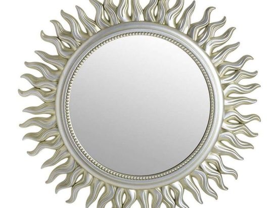 Καθρέπτης Τοίχου Pl 3-95-413-0011 Φ53cm Gold-Silver Inart Γυαλί