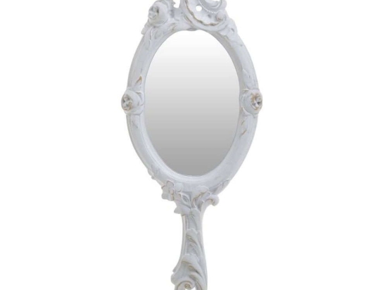 Καθρέπτης Χειρός 3-95-446-0006 11x2x30cm White Inart Πολυρεσίνη