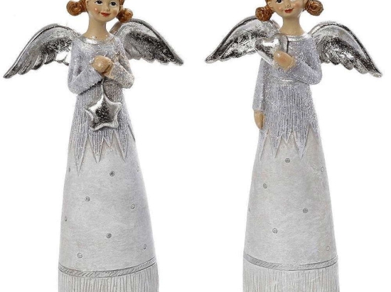Αγγελάκι MT2800K2 11,5x4x24cm White-Silver Espiel