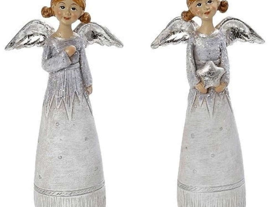 Αγγελάκι MT2802K6 ΛΕΥΚO 5,5x2,5x12,8cm White-Silver Espiel