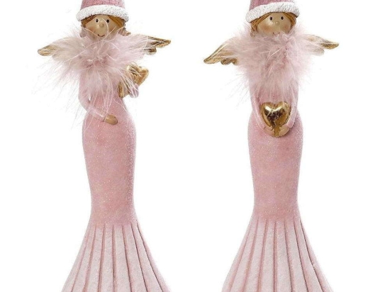 Αγγελάκι MT2827K2 9x7x25cm Gold-Pink Espiel