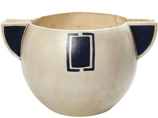 Διακοσμητικό Μπωλ LIF138 45,7x34,2x26,6cm Beige-Blue Espiel Χαρτί