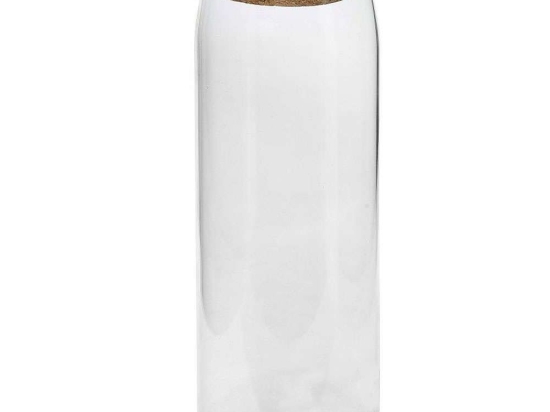 Κανάτα Με Καπάκι LOR618 26cm 1000ml Clear-Natural Espiel Γυαλί