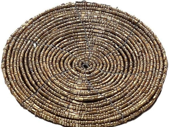 Σουβέρ YRA115K6 Φ10cm Gold Espiel Γυαλί,Πολυεστέρας