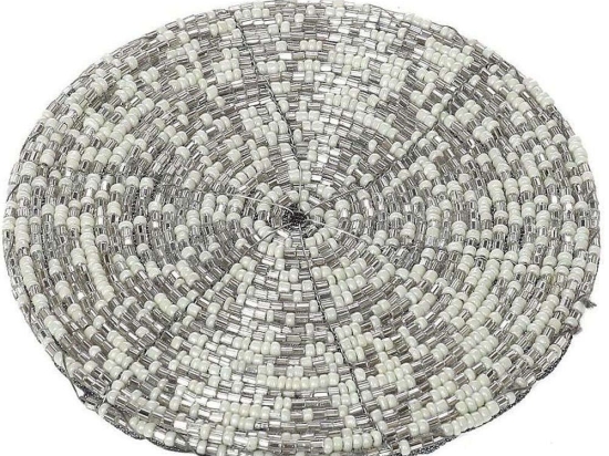 Σουβέρ YRA221K6 Φ10cm Silver Espiel Γυαλί,Πολυεστέρας