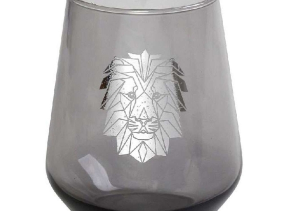 Ποτήρι Ουίσκι Jungle Lion RAB617K6 8,9x11cm 425ml Grey-Silver Espiel Γυαλί