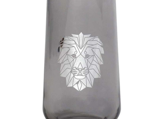 Ποτήρι Νερού Jungle Lion RAB618K6 7,8x14,8cm 470ml Grey-Silver Espiel Γυαλί