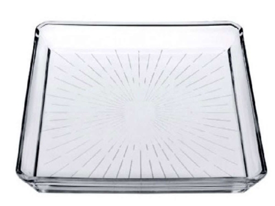 Πιάτο Γλυκού Madlen SP68683G1 20x20x2cm Clear Espiel Κρύσταλλο