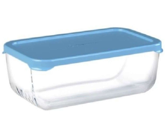 Δοχείο Φαγητού Snowbox SP53733G2 12,05x9,1x5,8cm 420ml Clear-Blue Espiel Πλαστικό, Γυαλί