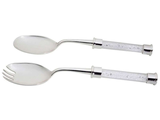 Κουτάλες Σερβιρίσματος (Σετ 2Τμχ) PET108 27cm Clear-Silver Espiel Ανοξείδωτο Ατσάλι