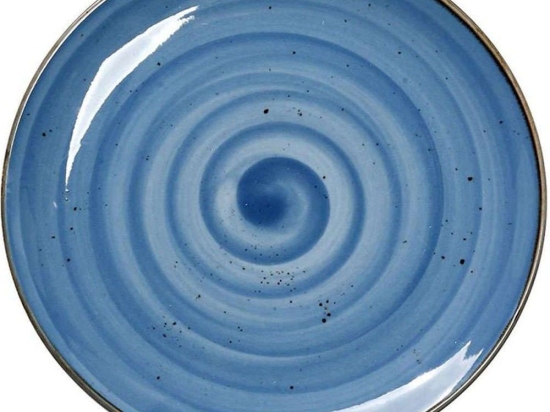Πιάτο Ρηχό Terra TLF102K6 Φ24,5x2cm Blue Espiel Πορσελάνη