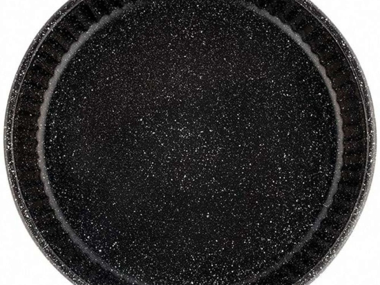 Φόρμα Τάρτας Αντικολλητική Borcam SP59044G1B Φ26x4,5cm 1720ml Black Espiel Γυαλί