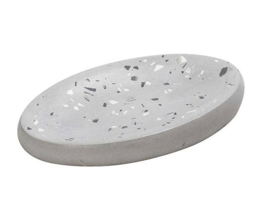 Σαπoυνοθήκη Οβάλ TZG109 14x9x2cm Grey Espiel Τσιμέντο