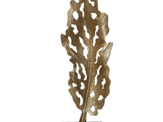 Διακοσμητικό Επιδαπέδιο Φύλλο DEP118 37,5x18,5x109cm Black-Gold Espiel Αλουμίνιο
