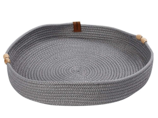 Διακοσμητικός Δίσκος ROB110 Φ35x5cm Grey Espiel Σχοινί