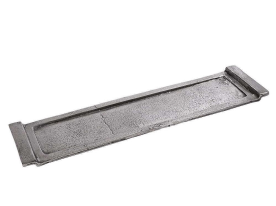 Δίσκος Διακοσμητικός Ορθογώνιος FLA335 80x18x3cm Silver Espiel Αλουμίνιο