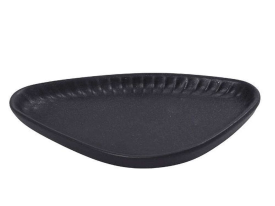 Πιάτο Γλυκού Τρίγωνο Gobi OW2046K6 15x8,5x2cm Black Espiel Πορσελάνη