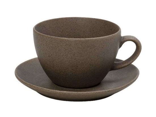 Φλιτζάνι Καφέ Με Πιατάκι Morgan OW2070K6 80ml Brown Espiel Πορσελάνη