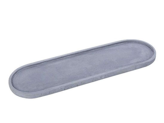 Διακοσμητική Πιατέλα Οβάλ TZU104 25x15x2cm Light Blue Espiel Τσιμέντο