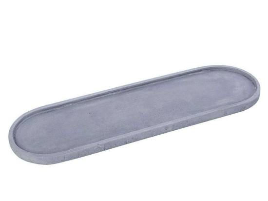 Διακοσμητική Πιατέλα Οβάλ TZU105 49x15x2cm Light Blue Espiel Τσιμέντο
