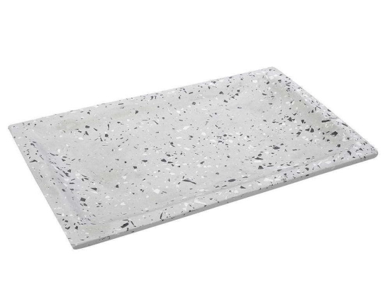 Διακοσμητική Πιατέλα Οθρογώνια TZG120 43x27x4cm Light Grey Espiel Τσιμέντο