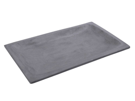 Διακοσμητική Πιατέλα Οθρογώνια TZS120 43x27x4cm Grey Espiel Τσιμέντο