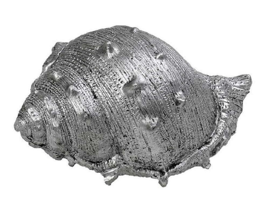 Διακοσμητικό Κοχύλι MT2730K4 13x8x6,5cm Silver Espiel Πολυρεσίνη