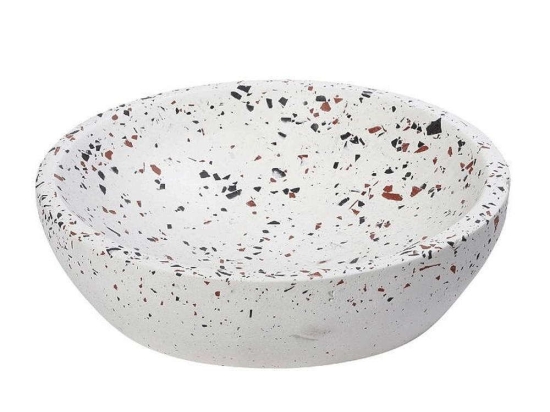 Διακοσμητικό Μπωλ TZL121 Φ25x7cm White Espiel Τσιμέντο