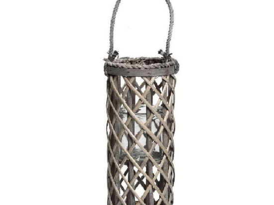 Φανάρι LUX212 Φ18x50cm Brown Espiel Ξύλο