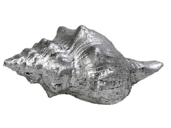 Διακοσμητικό Κοχύλι MT2720K4 14x6,5x5cm Silver Espiel Πολυρεσίνη