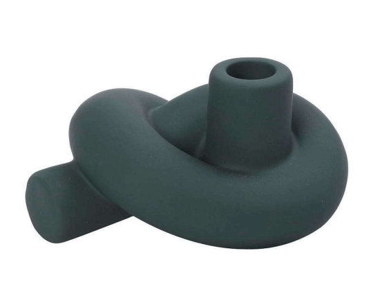 Κηροπήγιο Κεραμικό KLA308K4 11,2x9cm Dark Green Espiel Κεραμικό