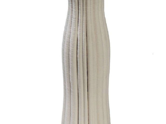 Βάζο Πορσελάνινο Ανάγλυφο TPR102 9,5x9,5x28cm White Espiel Πορσελάνη
