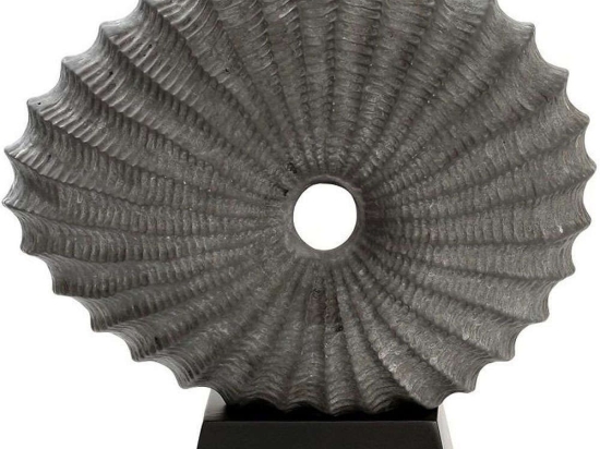 Διακοσμητικό Επιτραπέζιο Lucky Horn TAS110 42,5x12,5x37,3cm Grey-Black Espiel Κεραμικό,Ξύλο