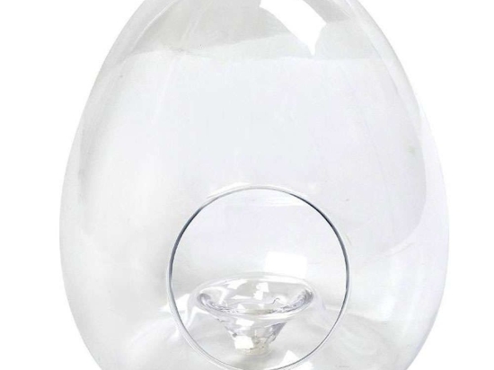 Διακοσμητική Γυάλα Αυγό ORT267 17x17x20cm Clear Espiel Γυαλί